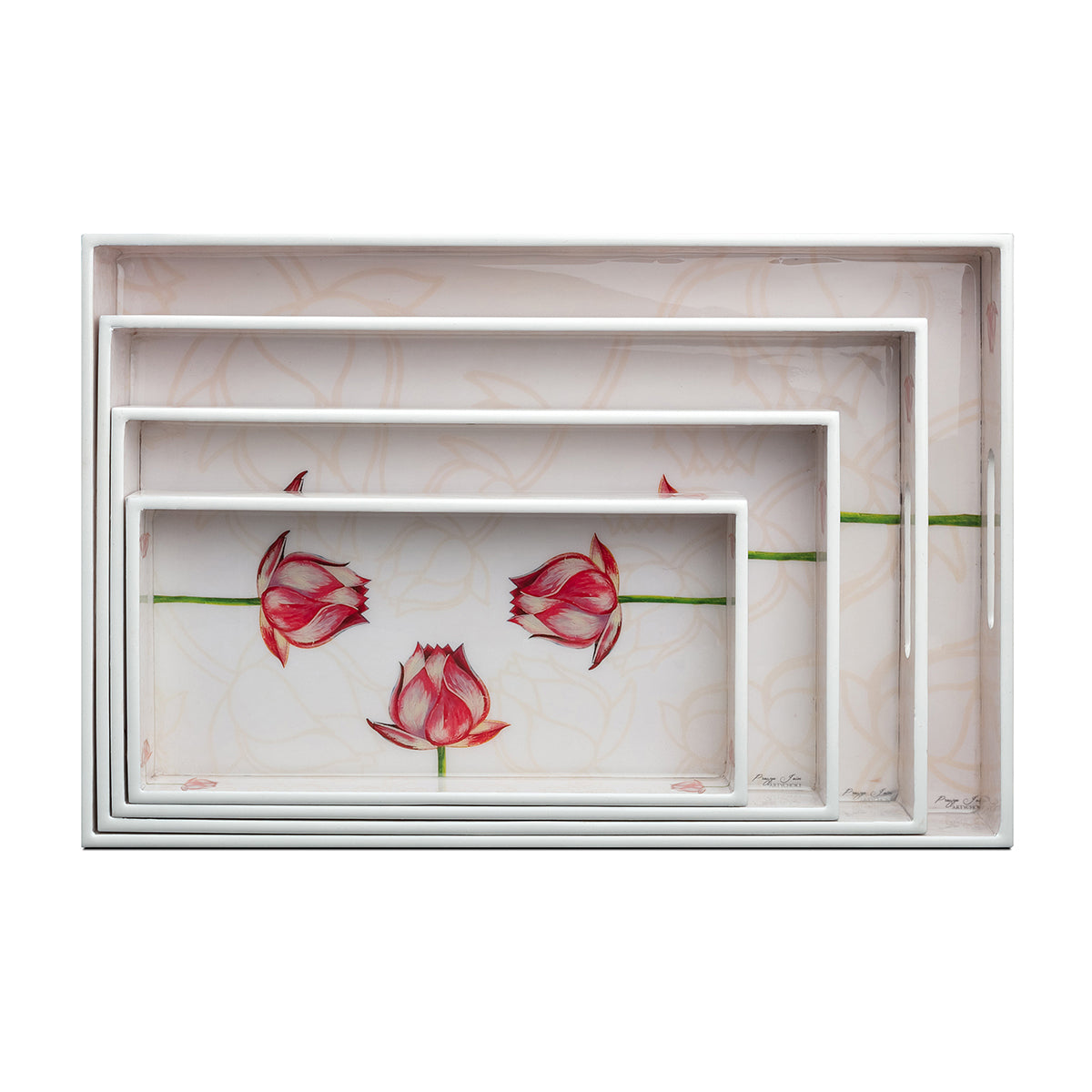 Shade of Pink Ivory Lotus Tray