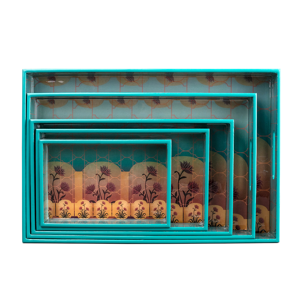 Plum Blossom Blue Heat Proof & Waterproof Trays