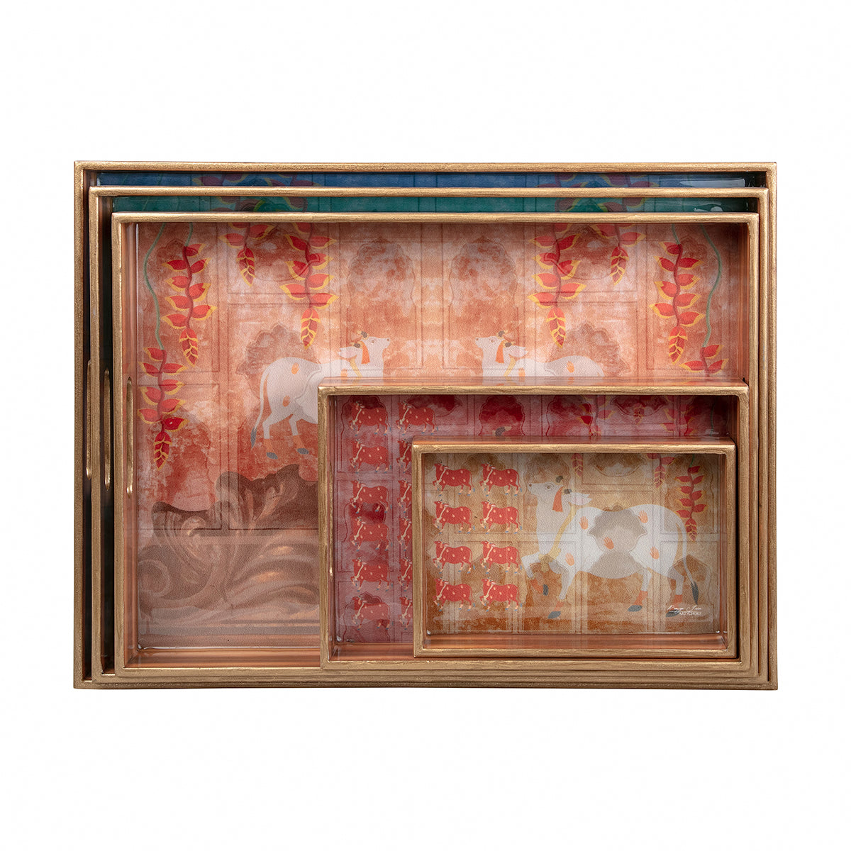 Pichwai hand-painting Wooden Trays