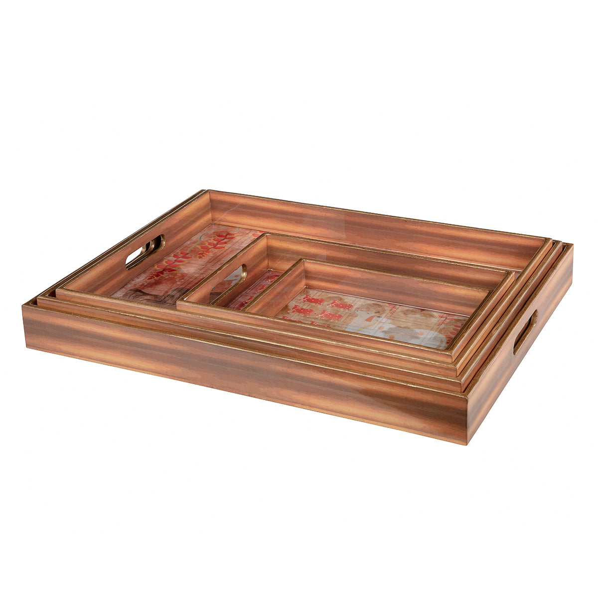 Pichwai Motif Rectangular Trays