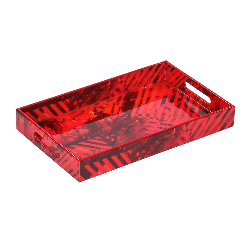 Red Strokes heat proof & waterproof Tray