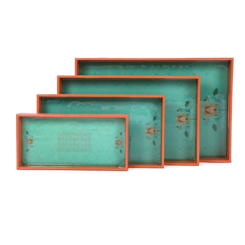 Teal Orange Tray