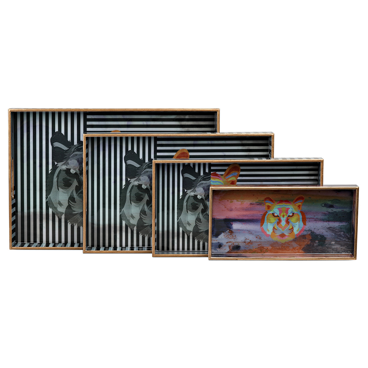 Untamed Tiger Heat proof & waterproof (Set of 4) Tray