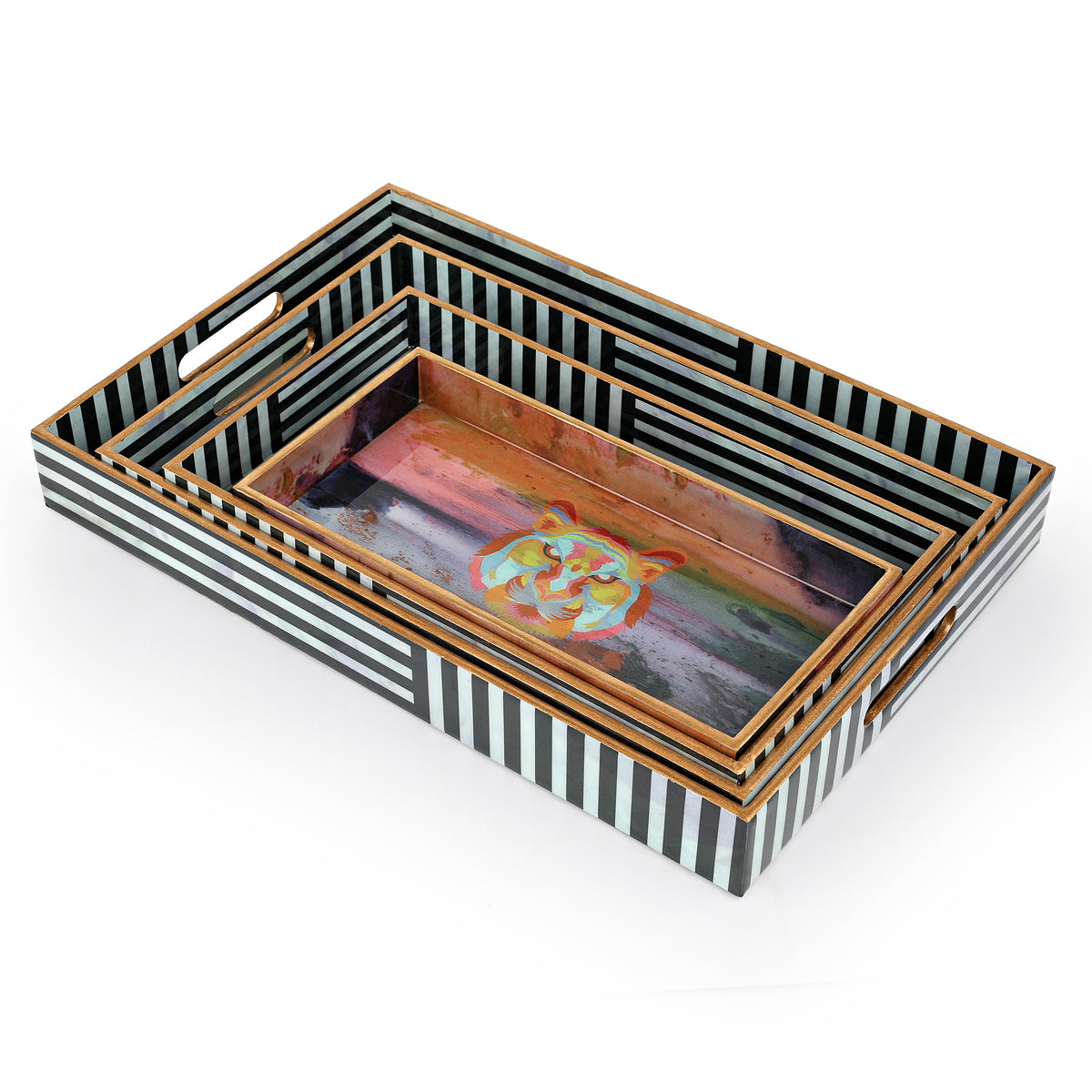 Handmade Untamed Scratch proof Tiger Tray