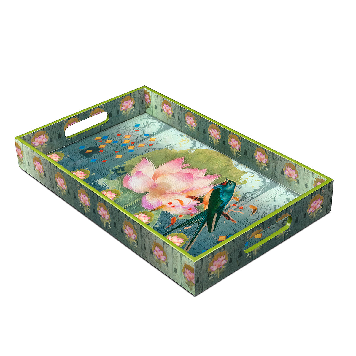 Scratch Proof Vintage Bird Serving Tray