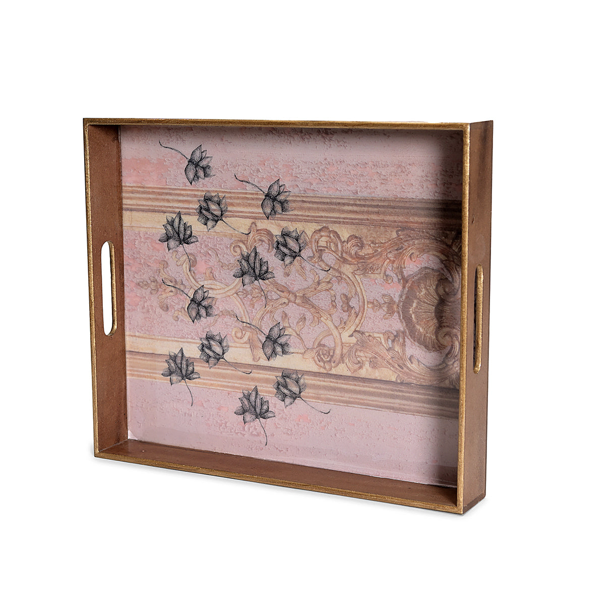 Antique Lotus Light Tray