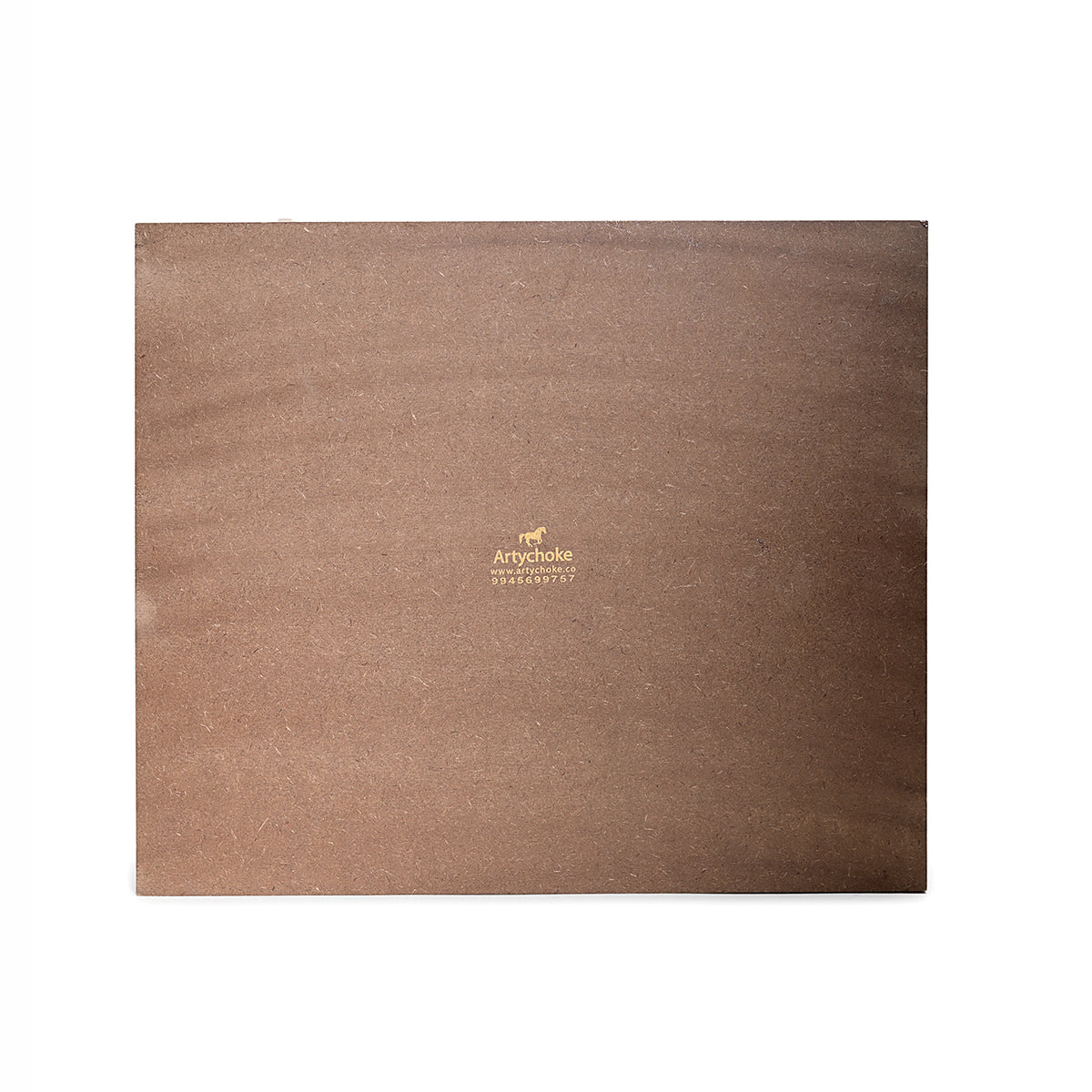 Back View Antique Lotus rectangular Wooden Tray