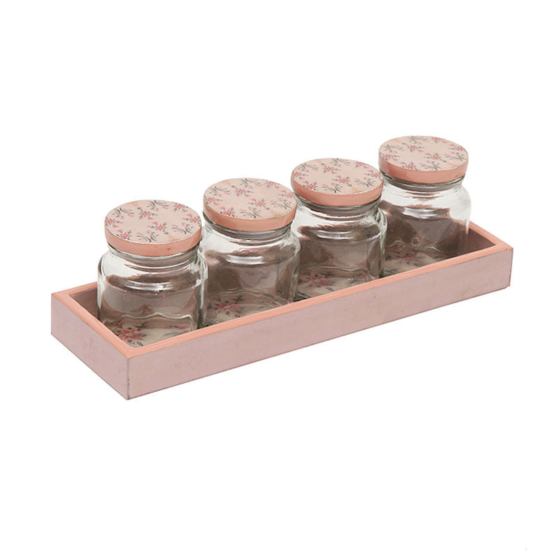 Rose Quartz Jar & Tray Set