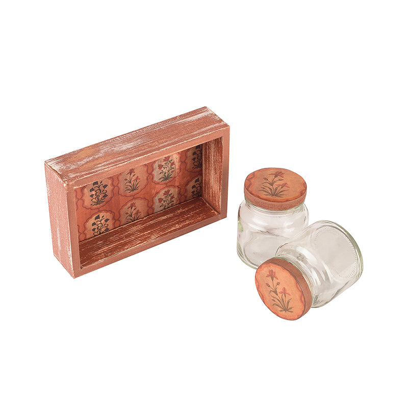 Buy Rustica Two Glass Jar & Tray Set