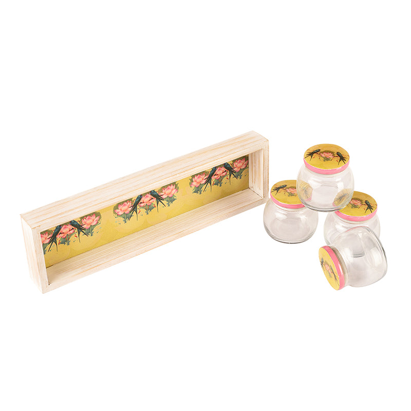 Buy Vintage Bird (Set of four jars) in a tray