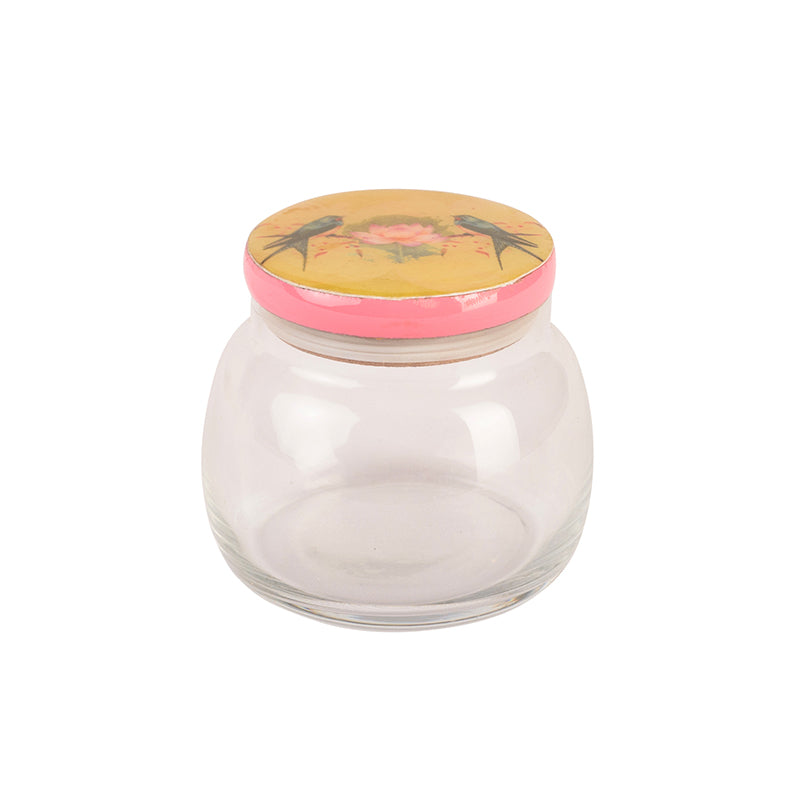 Vintage Bird glass Jar