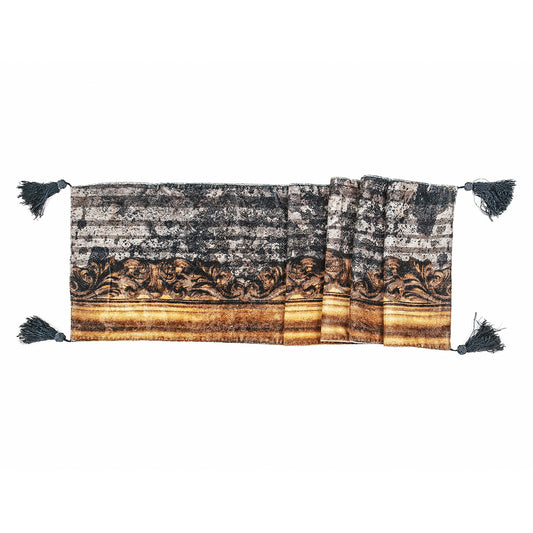 Carved Cement Table Runner - Artychoke