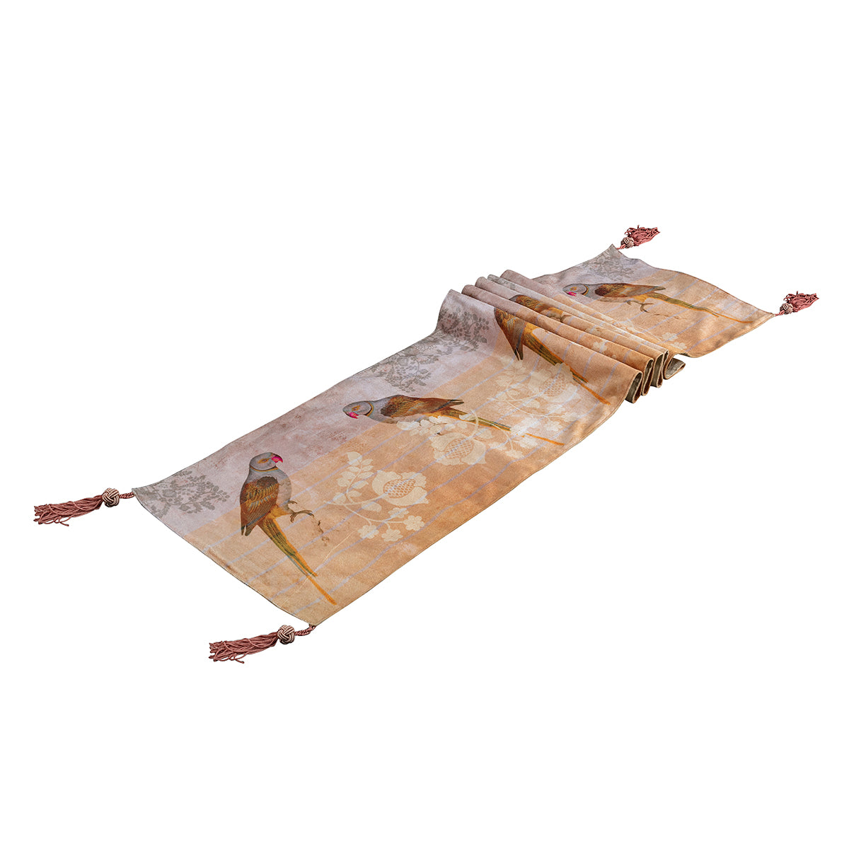 Buy Velvet Parrot Gold Table Runner for dining table