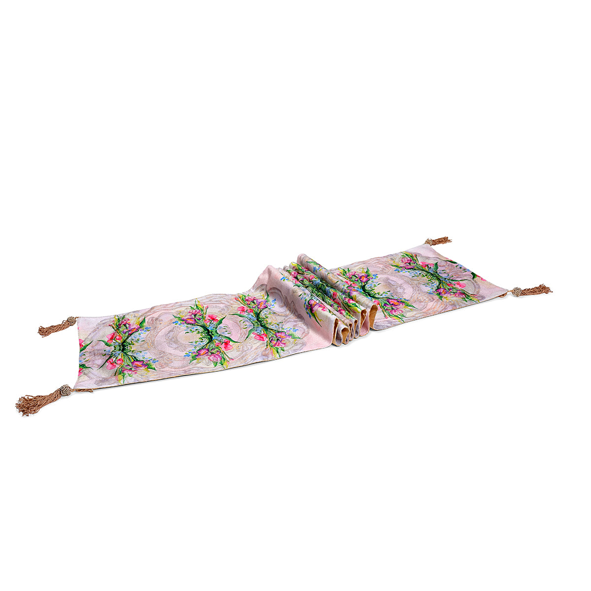 Pink Watercolor Table Runner for 6-8 seater dining table