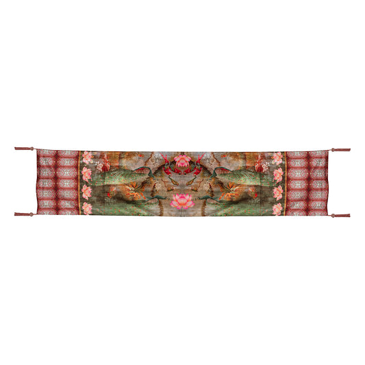 Peacock Table Runner for Living or Dining Room