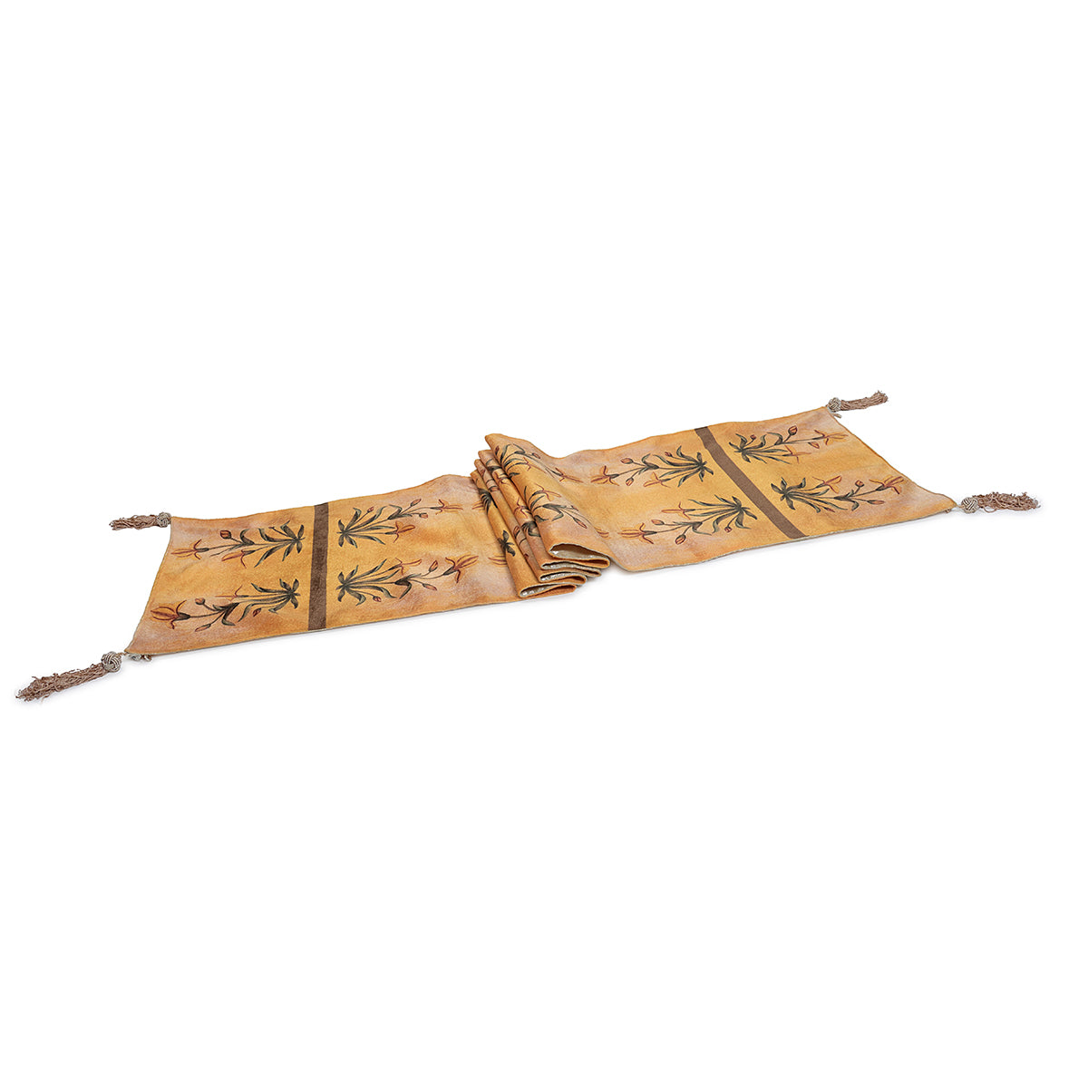 Yellow Motif Table Luxurious velvet runner