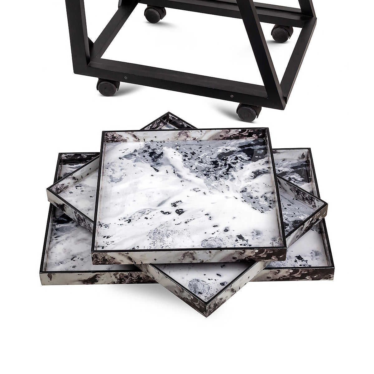 White Marble Three Tier Trolley