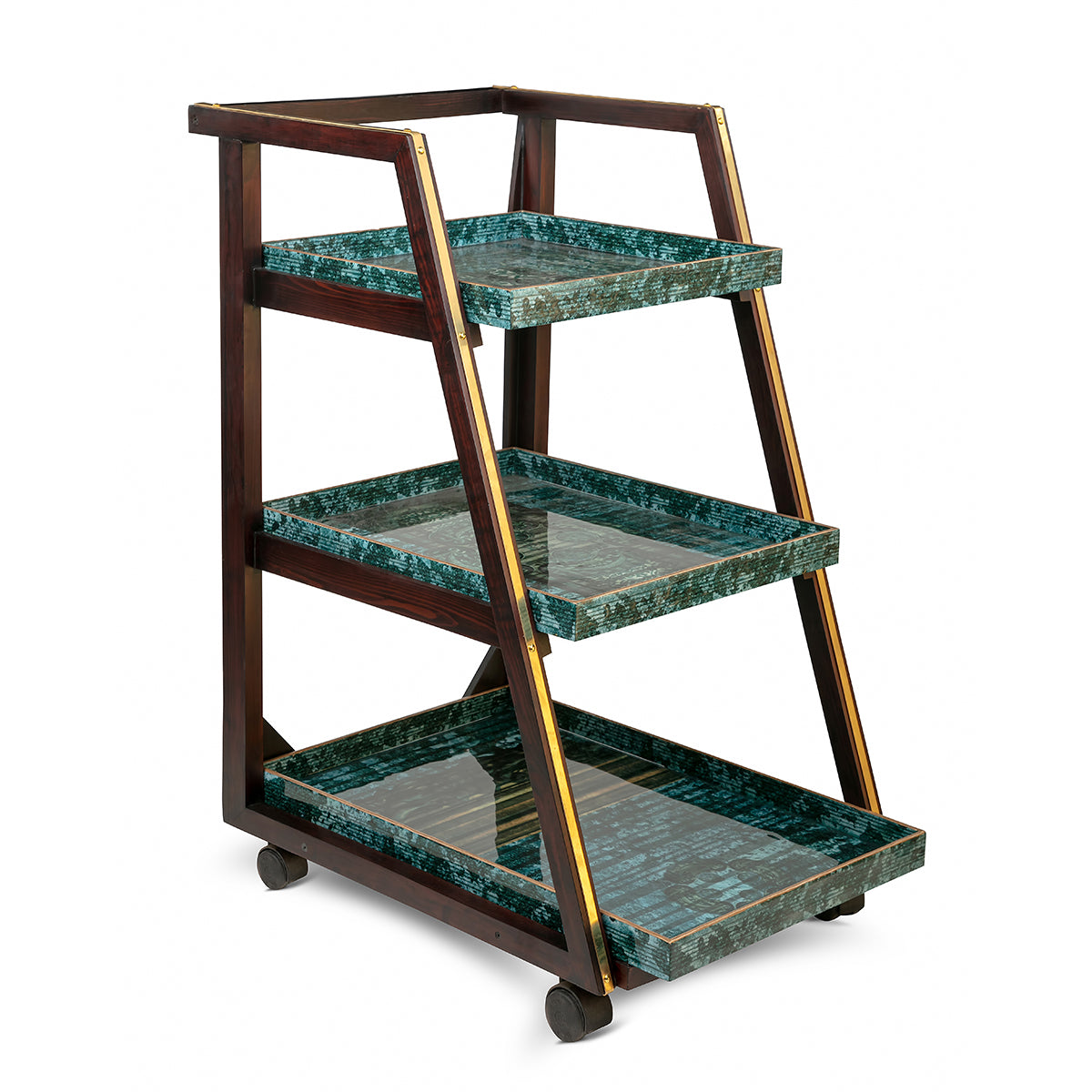 Antique Motif Three Removable trays Trolley