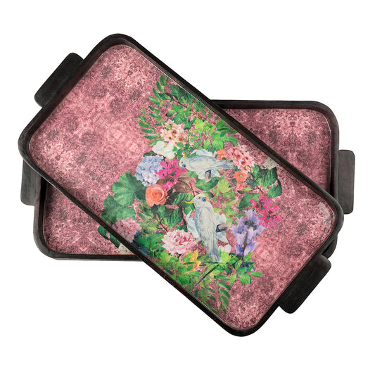 Cockatoo Oversized Wooden Tray - Artychoke