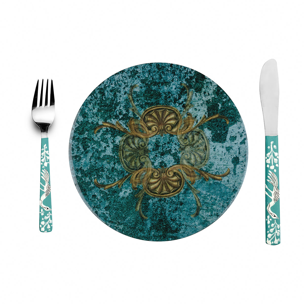 Carved Motif Round Trivets (Set of 2)
