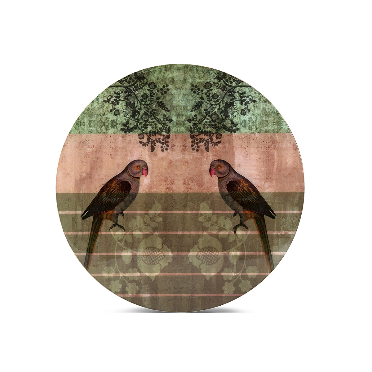 Parrot Green Round Trivets (Set of 2)