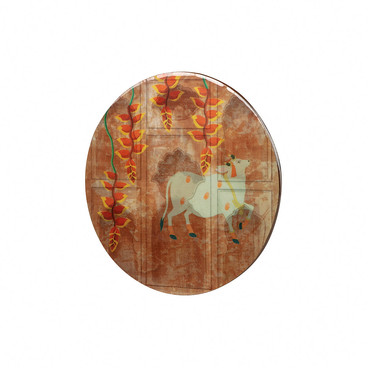 Buy Nandi Orange Round Trivets