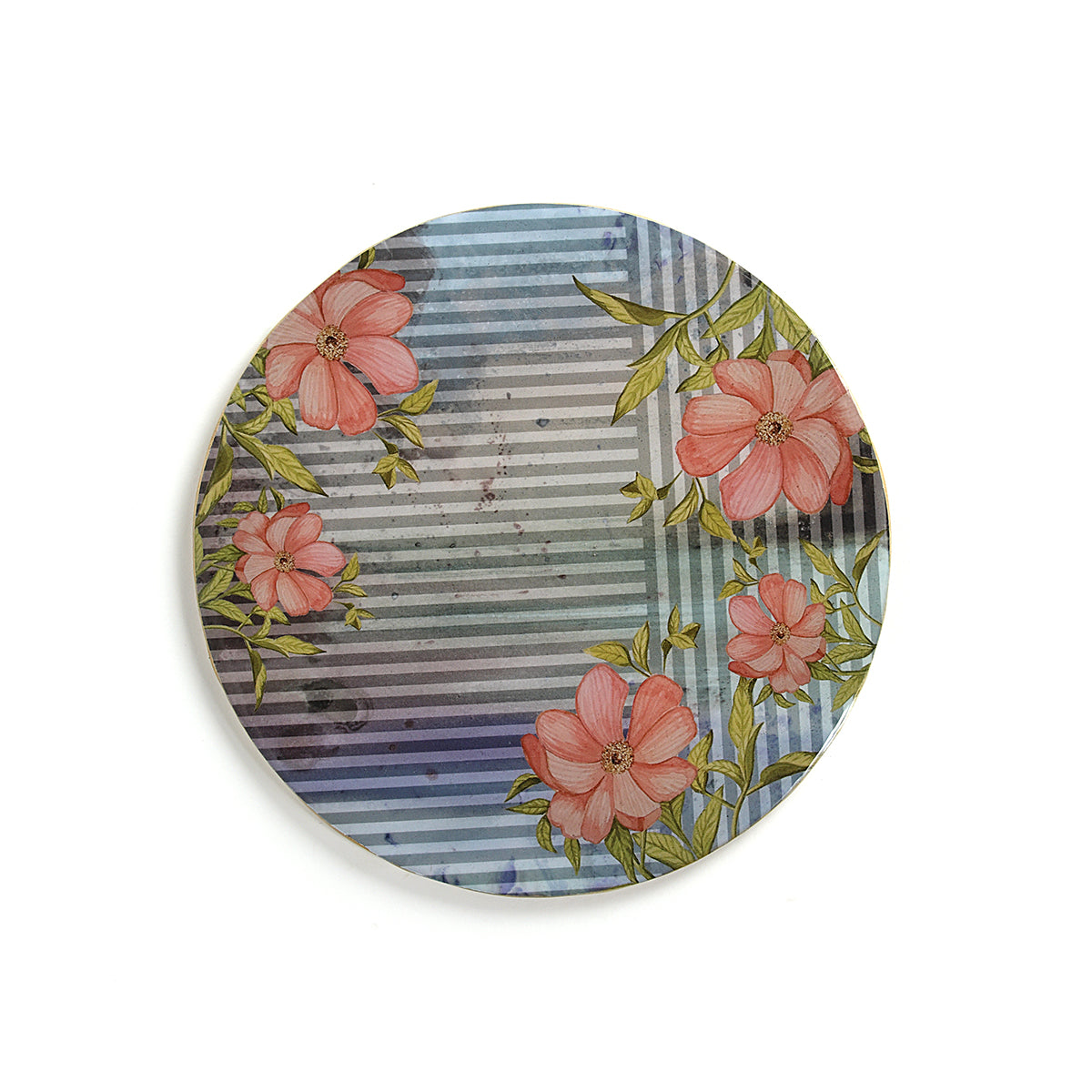 Round Trivets (Set of 2) shades of subtle black white and pink