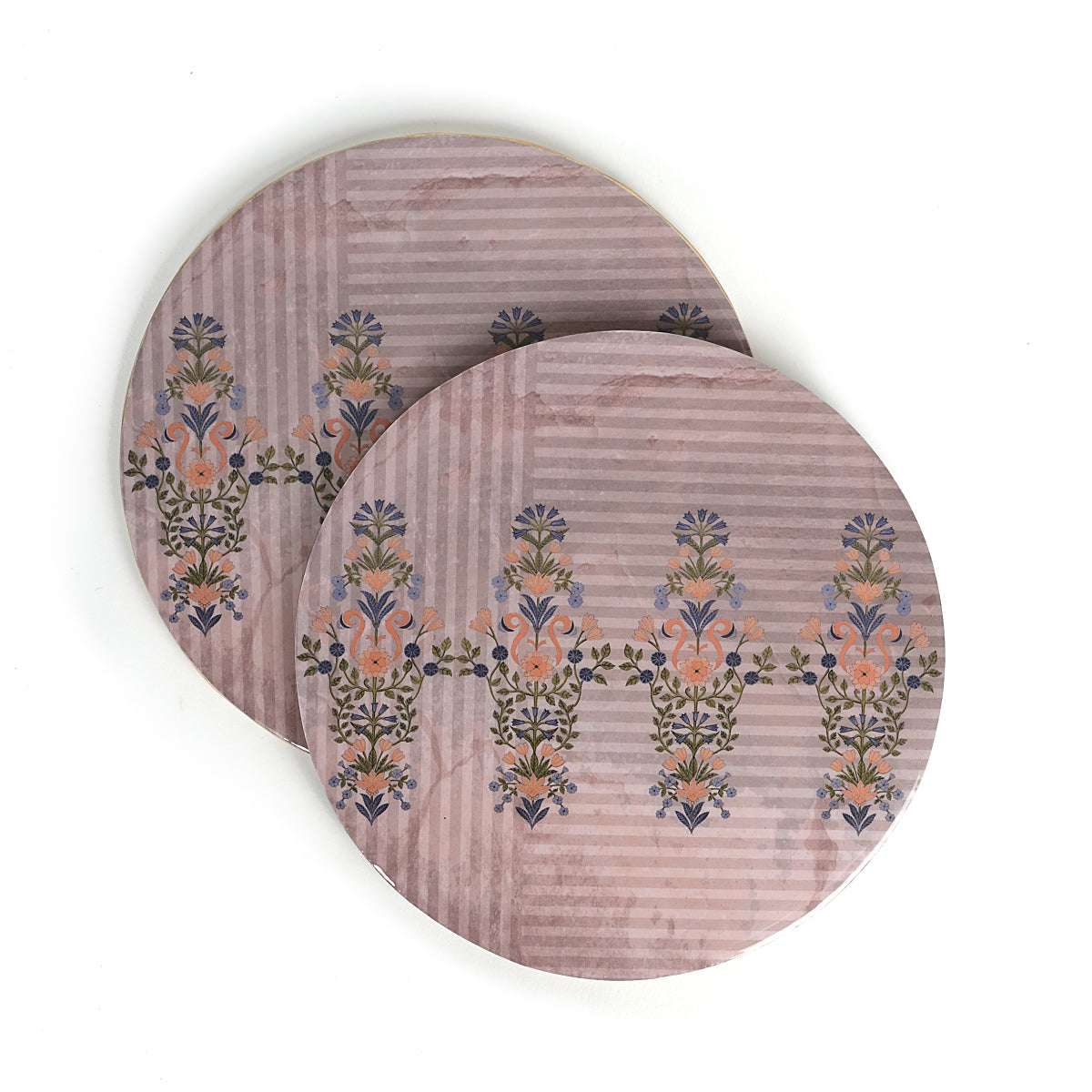 Haveli Rustic Rose Round Trivets (Set of 2)