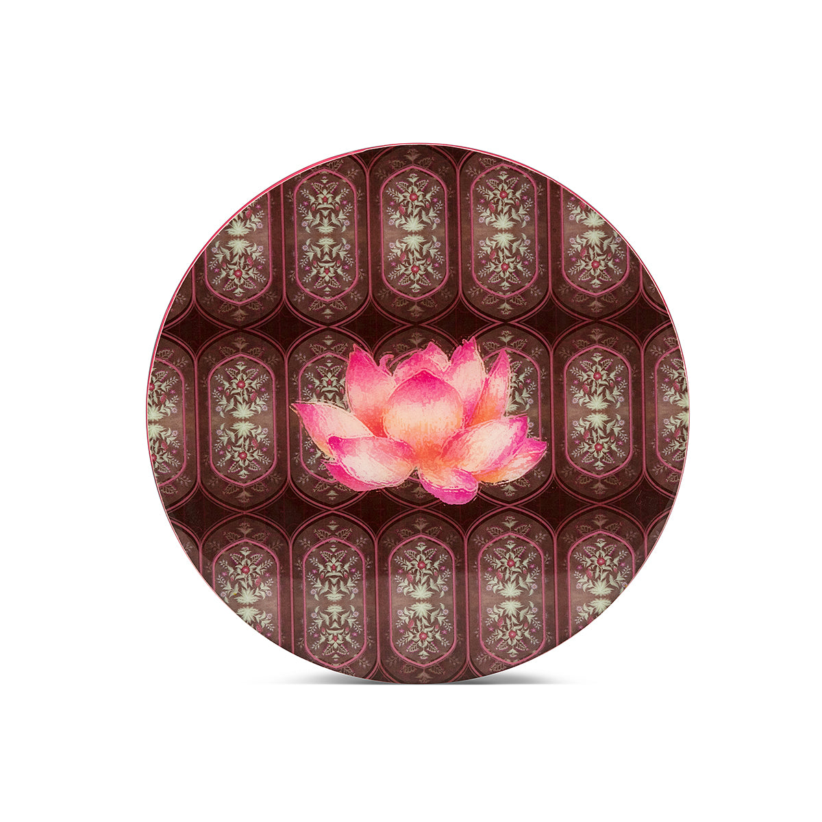 Wine Lotus Round Trivets (Set of 2)
