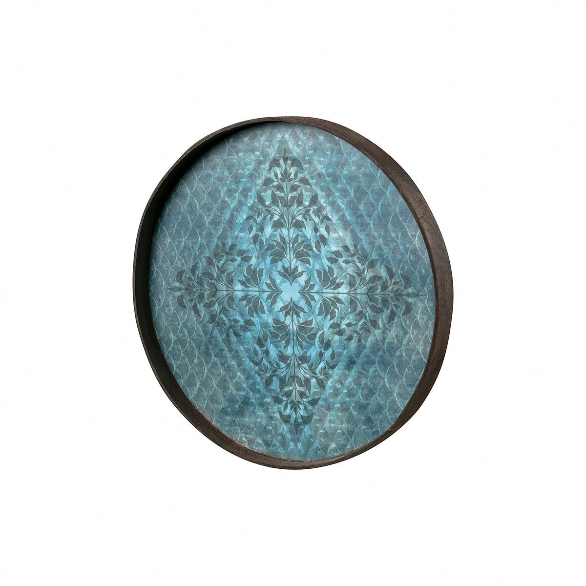 Blue background Wooden Sheesh Wall Art
