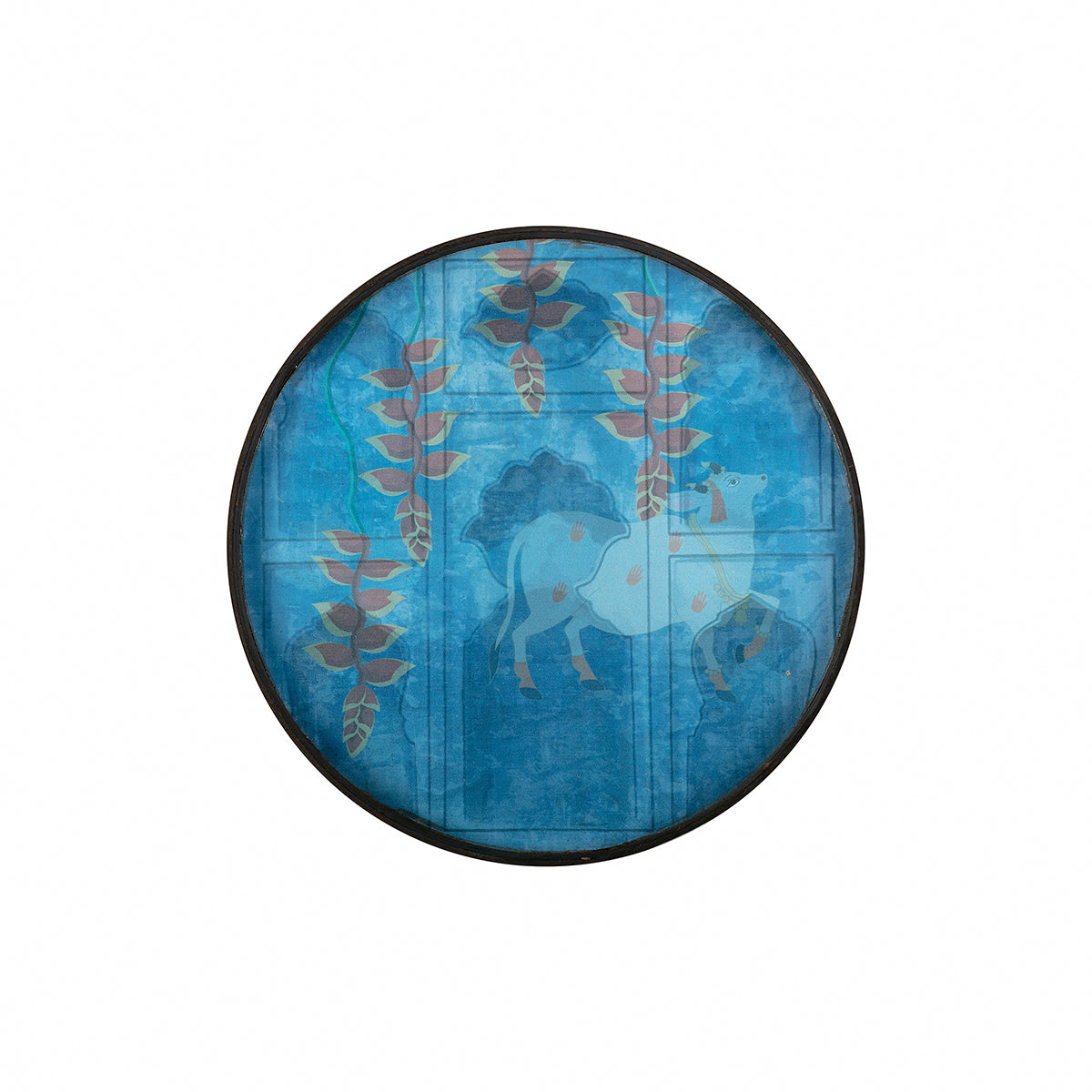 Pichwai Blue Wall Art