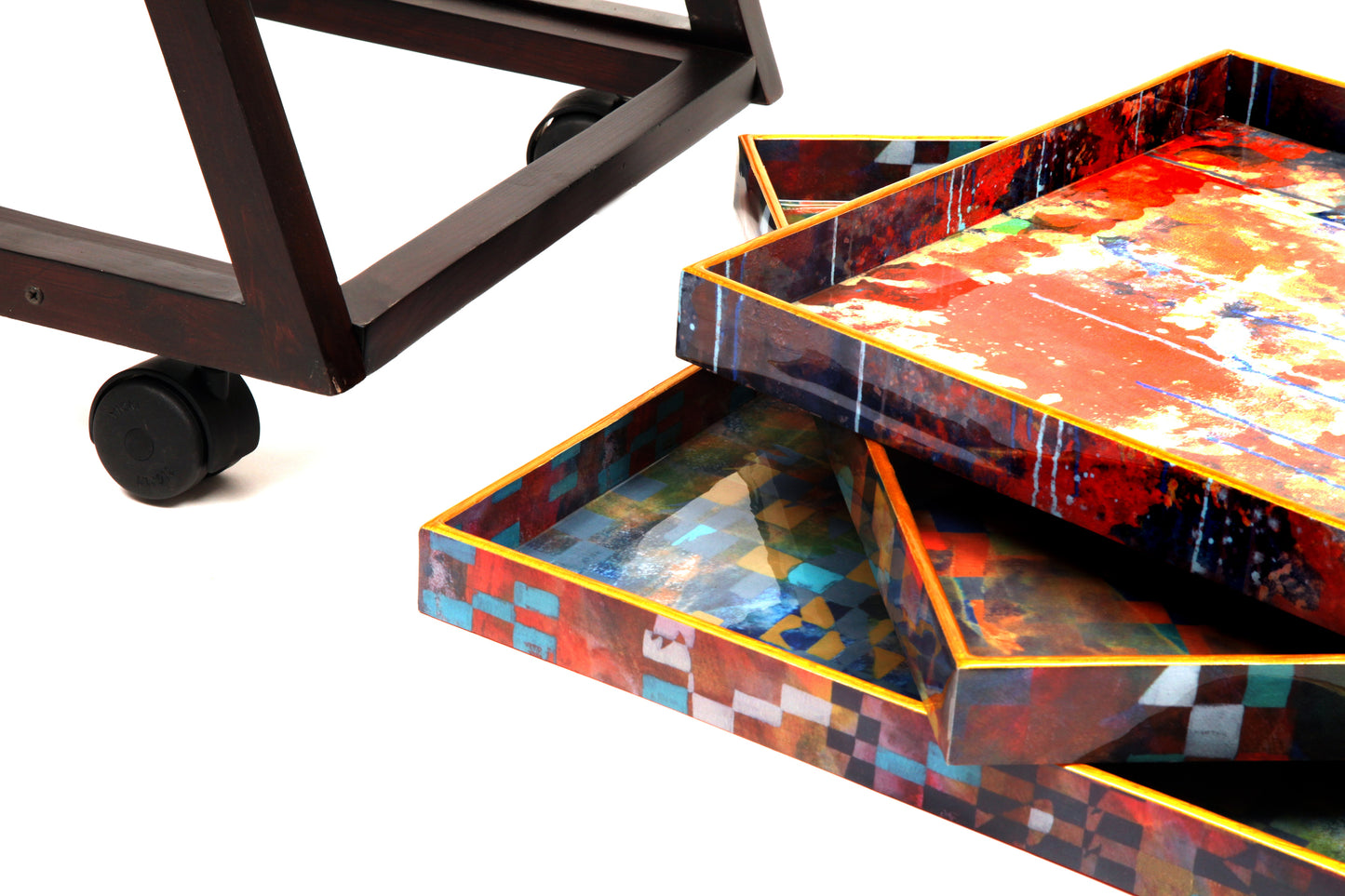 Wandering Three Removable Trays Trolley