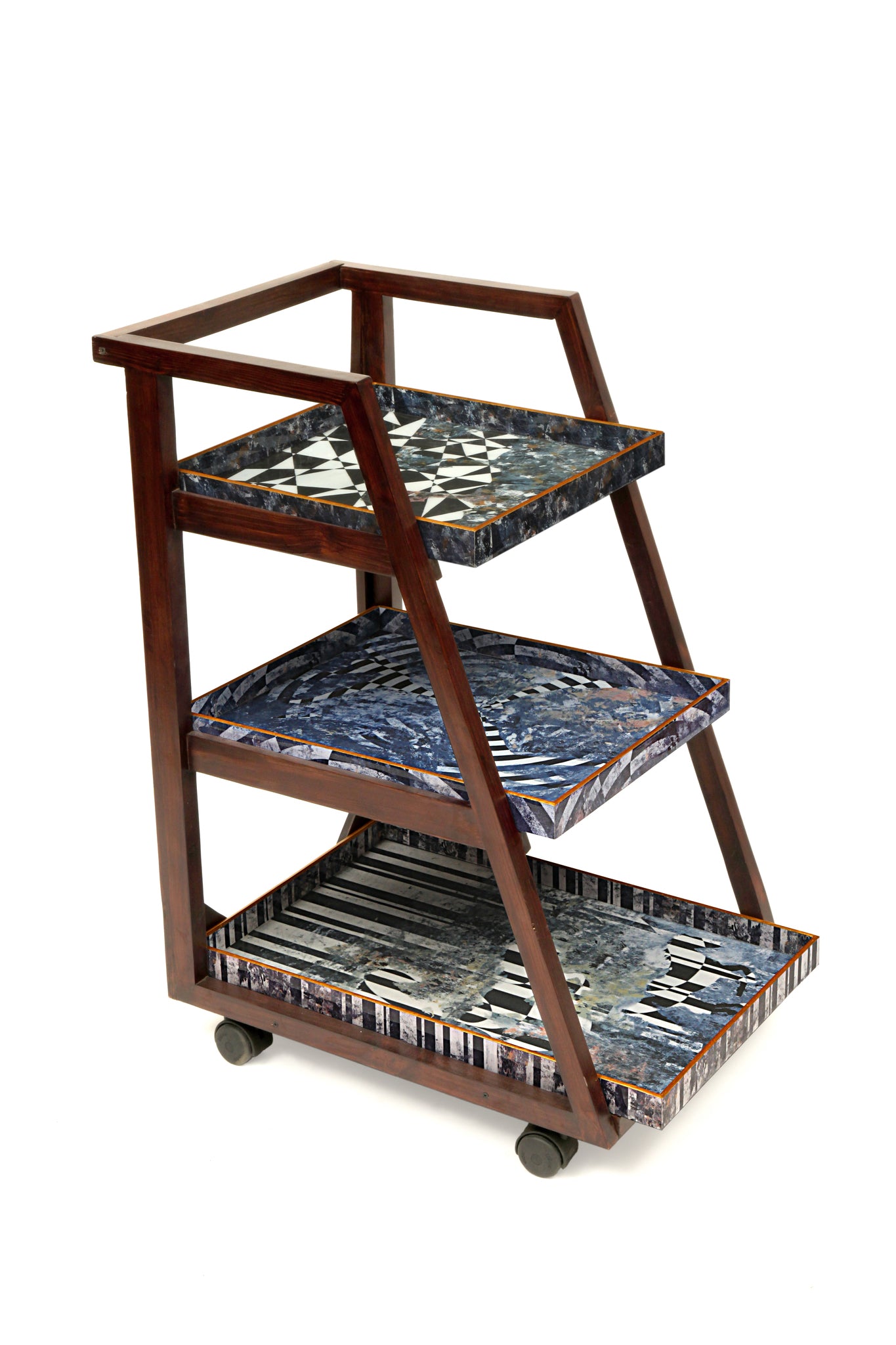Monochrome Three Tier Trolley