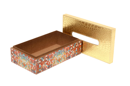 Buy Colourfull Vegan Leather Tissue Box