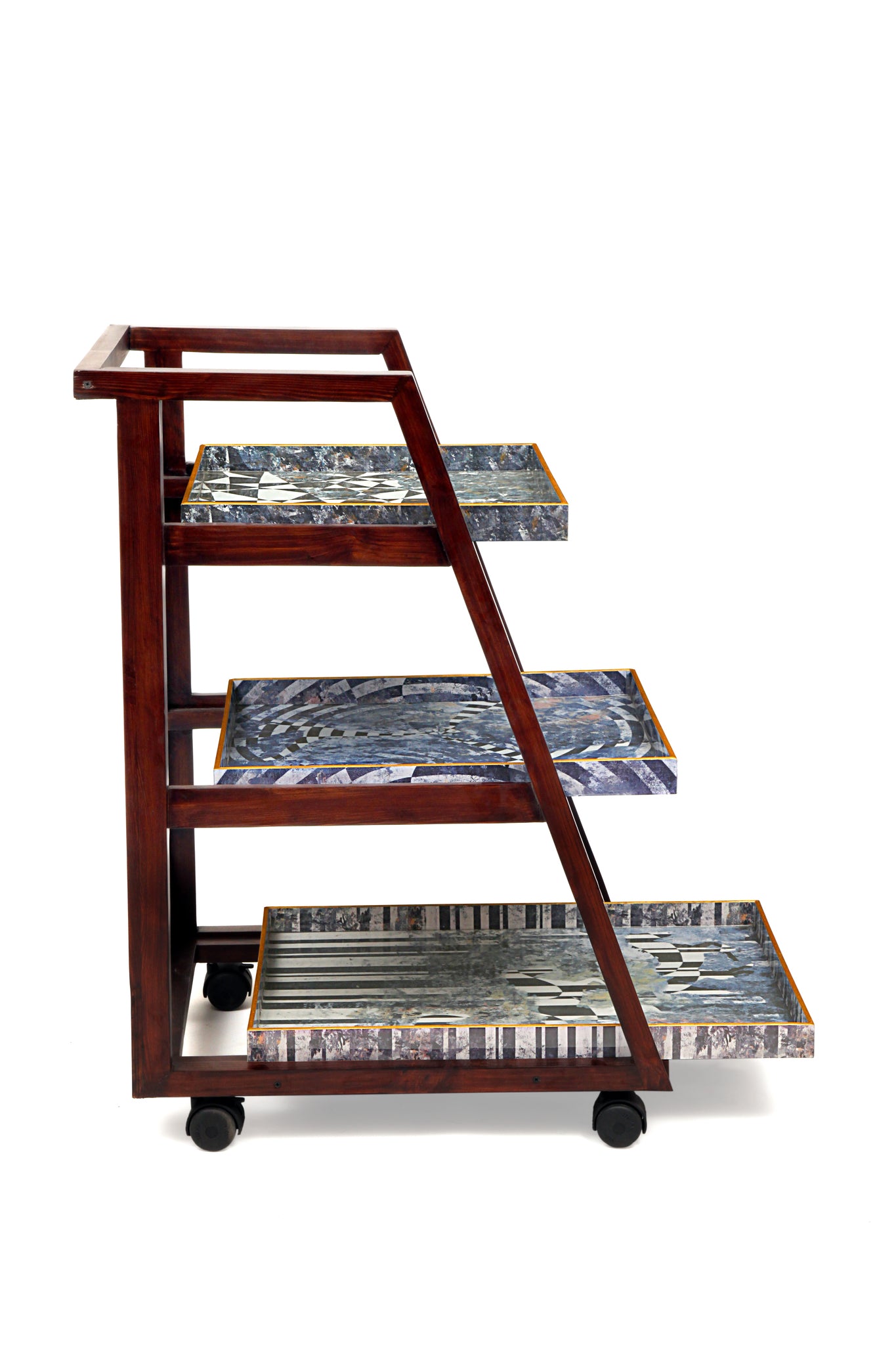 Monochrome Three Removable Tier Trolley