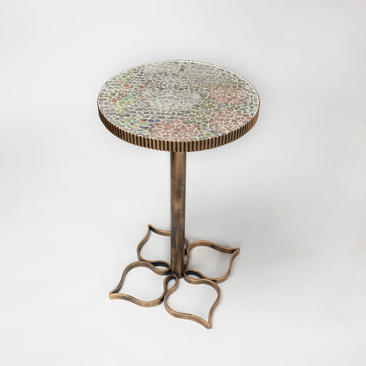 Mosaic Petal Rustic Round Tables