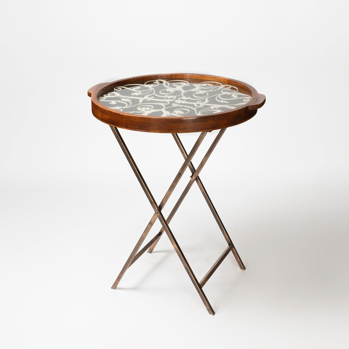 Round Metalwork Butler Table