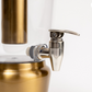 Gilded Gold Luminique dispenser in Vibrant Brass Finish in stainless steel with very high quality spigot tap