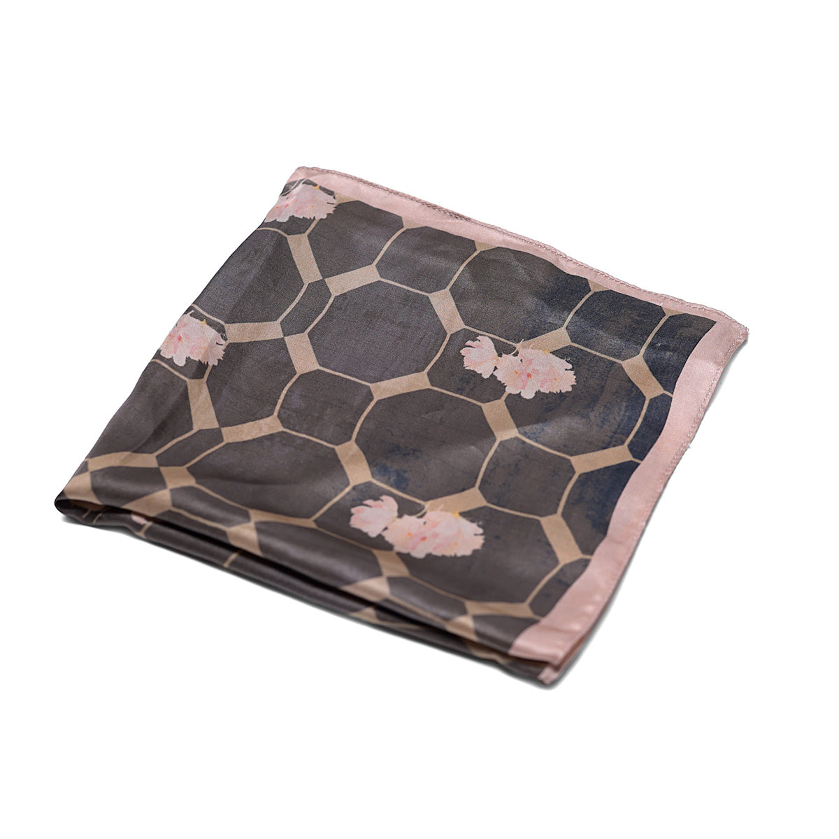 Hydrangea in Grey Pocket Square