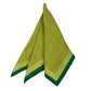 Moss Check Pocket Square with darker green checks high-quality fabric