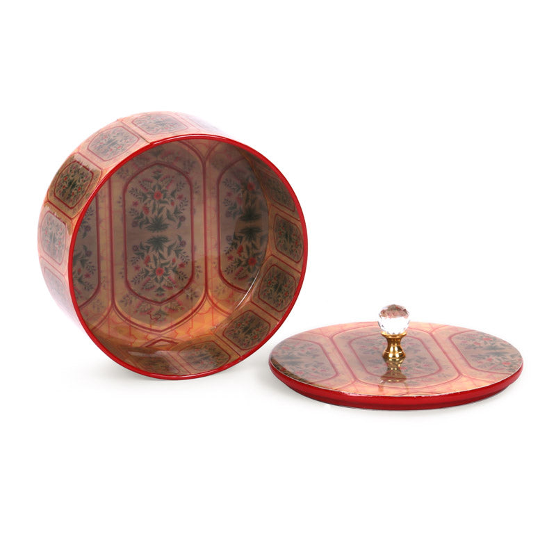 Mughal Motif Round Box