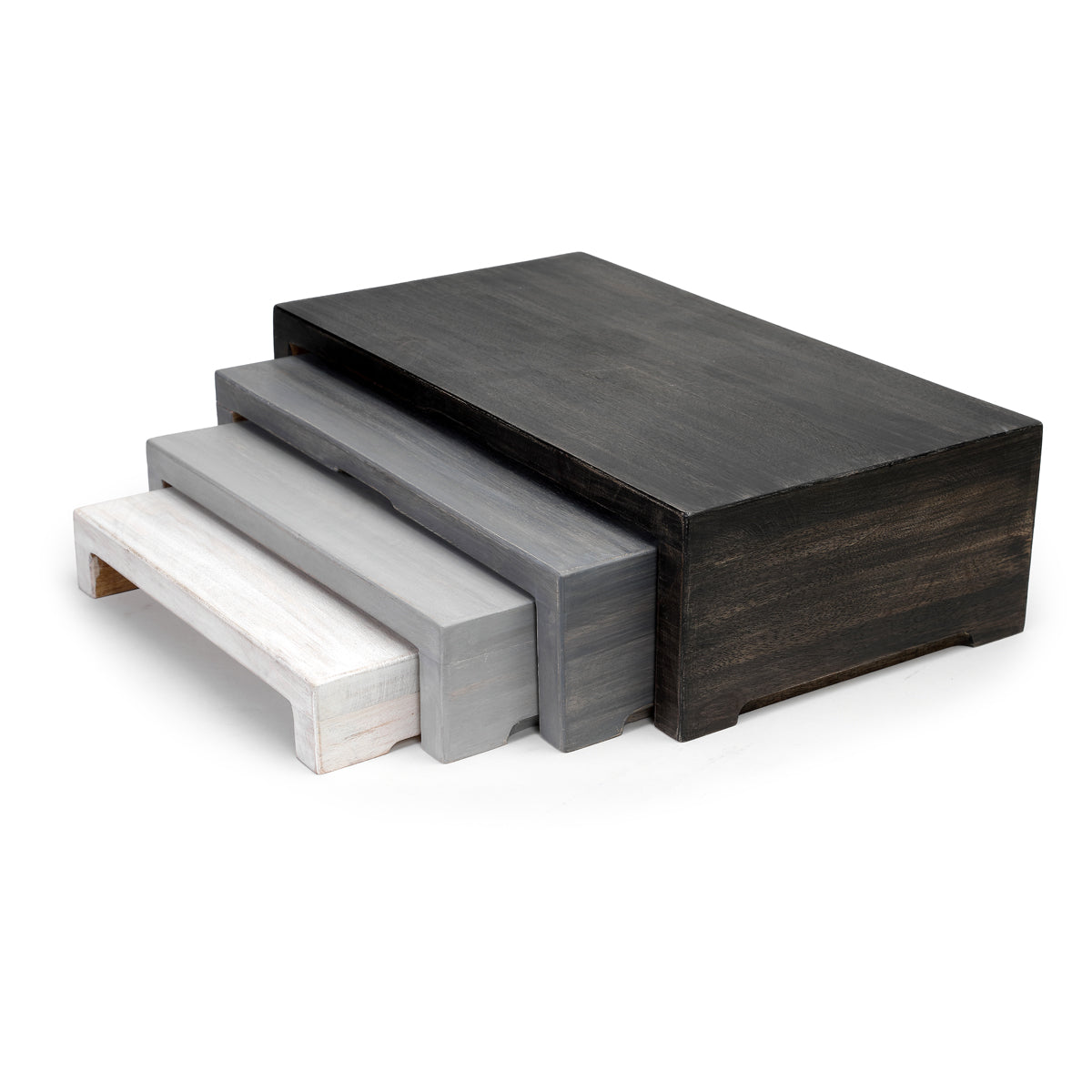 Monochrome Nesting Buffet Risers  (Set of 4)