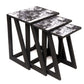 Marble Monochrome Nesting Tables (Set of 3)