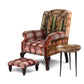Peacock Grand Wing Sofa Chair with Footstool