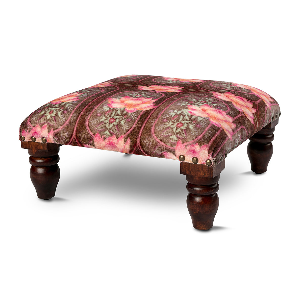 Wine Lotus Footstool