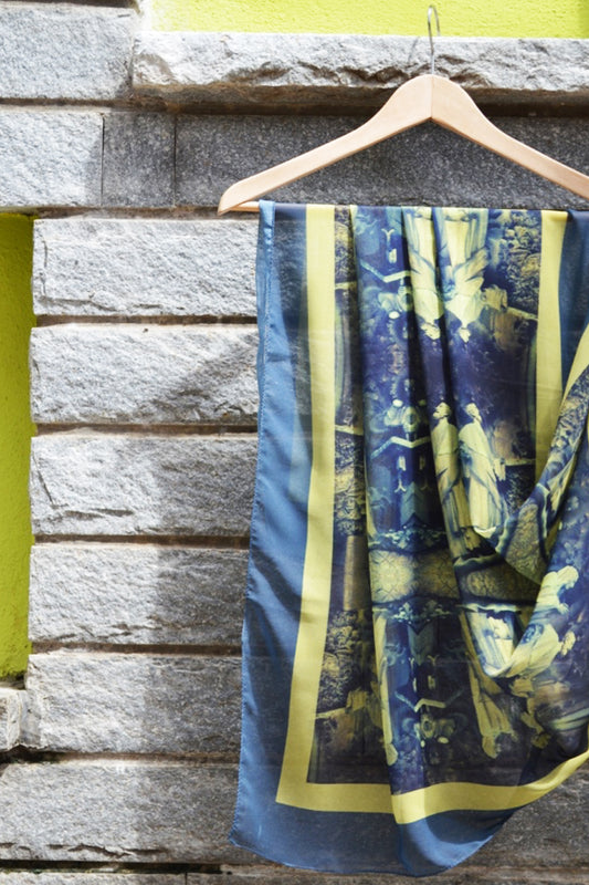 Angels Sepia Linen Stole - Artychoke