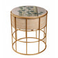 Antique Lotus Basket Storage Table