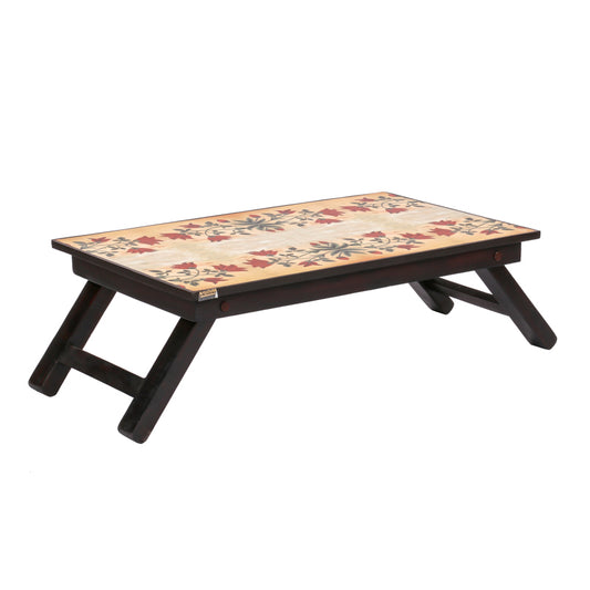 Red Motif Folding Bed Table