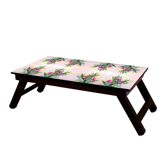 Pink Watercolor Folding Bed Table
