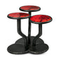 Red Strokes Lily Pad Table